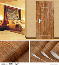 Load image into Gallery viewer, Wood Grain Door Sticker Waterproof Adhesive Wallpaper Wooden Door Renovation Cabinet Furniture Home Decor DIY Wall Mural Decals - Super Vip Store