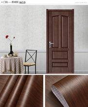 Load image into Gallery viewer, Wood Grain Door Sticker Waterproof Adhesive Wallpaper Wooden Door Renovation Cabinet Furniture Home Decor DIY Wall Mural Decals - Super Vip Store