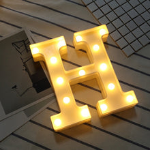 Load image into Gallery viewer, Luminous LED Letter Night Light Creative 26 English Alphabet Number Battery Lamp Romantic Wedding Party Decoration - Super Vip Store