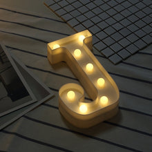 Load image into Gallery viewer, Luminous LED Letter Night Light Creative 26 English Alphabet Number Battery Lamp Romantic Wedding Party Decoration - Super Vip Store
