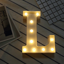 Load image into Gallery viewer, Luminous LED Letter Night Light Creative 26 English Alphabet Number Battery Lamp Romantic Wedding Party Decoration - Super Vip Store