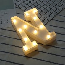 Load image into Gallery viewer, Luminous LED Letter Night Light Creative 26 English Alphabet Number Battery Lamp Romantic Wedding Party Decoration - Super Vip Store