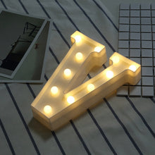 Load image into Gallery viewer, Luminous LED Letter Night Light Creative 26 English Alphabet Number Battery Lamp Romantic Wedding Party Decoration - Super Vip Store