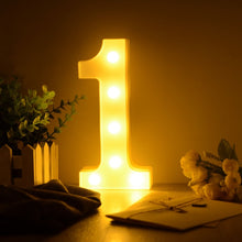 Load image into Gallery viewer, Luminous LED Letter Night Light Creative 26 English Alphabet Number Battery Lamp Romantic Wedding Party Decoration - Super Vip Store