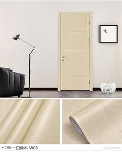 Wood Grain Door Sticker Waterproof Adhesive Wallpaper Wooden Door Renovation Cabinet Furniture Home Decor DIY Wall Mural Decals - Super Vip Store