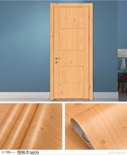Load image into Gallery viewer, Wood Grain Door Sticker Waterproof Adhesive Wallpaper Wooden Door Renovation Cabinet Furniture Home Decor DIY Wall Mural Decals - Super Vip Store
