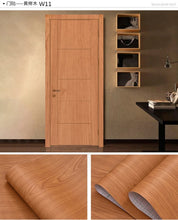 Load image into Gallery viewer, Wood Grain Door Sticker Waterproof Adhesive Wallpaper Wooden Door Renovation Cabinet Furniture Home Decor DIY Wall Mural Decals - Super Vip Store
