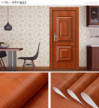 Load image into Gallery viewer, Wood Grain Door Sticker Waterproof Adhesive Wallpaper Wooden Door Renovation Cabinet Furniture Home Decor DIY Wall Mural Decals - Super Vip Store
