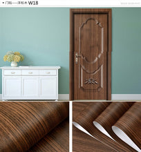 Load image into Gallery viewer, Wood Grain Door Sticker Waterproof Adhesive Wallpaper Wooden Door Renovation Cabinet Furniture Home Decor DIY Wall Mural Decals - Super Vip Store
