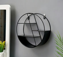 Load image into Gallery viewer, Nordic Style Metal Decorative Shelf round Hexagon storage holder rack Shelves Home wall Decoration Potted ornament holder rack - Super Vip Store
