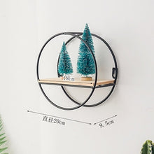 Load image into Gallery viewer, Nordic Style Metal Decorative Shelf round Hexagon storage holder rack Shelves Home wall Decoration Potted ornament holder rack - Super Vip Store

