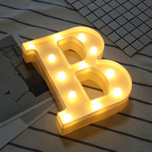 Load image into Gallery viewer, Luminous LED Letter Night Light Creative 26 English Alphabet Number Battery Lamp Romantic Wedding Party Decoration - Super Vip Store
