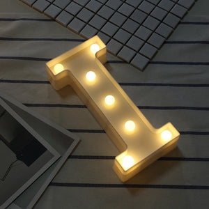 Luminous LED Letter Night Light Creative 26 English Alphabet Number Battery Lamp Romantic Wedding Party Decoration - Super Vip Store