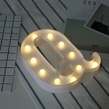 Load image into Gallery viewer, Luminous LED Letter Night Light Creative 26 English Alphabet Number Battery Lamp Romantic Wedding Party Decoration - Super Vip Store
