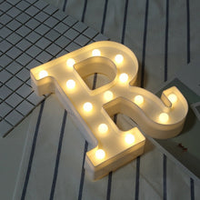 Load image into Gallery viewer, Luminous LED Letter Night Light Creative 26 English Alphabet Number Battery Lamp Romantic Wedding Party Decoration - Super Vip Store
