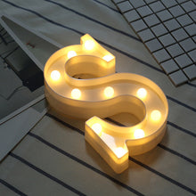 Load image into Gallery viewer, Luminous LED Letter Night Light Creative 26 English Alphabet Number Battery Lamp Romantic Wedding Party Decoration - Super Vip Store
