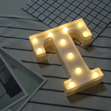 Load image into Gallery viewer, Luminous LED Letter Night Light Creative 26 English Alphabet Number Battery Lamp Romantic Wedding Party Decoration - Super Vip Store
