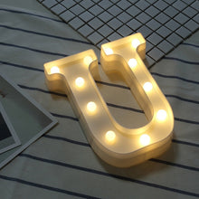 Load image into Gallery viewer, Luminous LED Letter Night Light Creative 26 English Alphabet Number Battery Lamp Romantic Wedding Party Decoration - Super Vip Store
