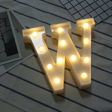Load image into Gallery viewer, Luminous LED Letter Night Light Creative 26 English Alphabet Number Battery Lamp Romantic Wedding Party Decoration - Super Vip Store
