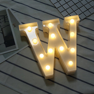 Luminous LED Letter Night Light Creative 26 English Alphabet Number Battery Lamp Romantic Wedding Party Decoration - Super Vip Store