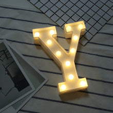 Load image into Gallery viewer, Luminous LED Letter Night Light Creative 26 English Alphabet Number Battery Lamp Romantic Wedding Party Decoration - Super Vip Store
