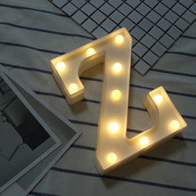 Load image into Gallery viewer, Luminous LED Letter Night Light Creative 26 English Alphabet Number Battery Lamp Romantic Wedding Party Decoration - Super Vip Store

