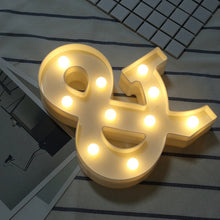 Load image into Gallery viewer, Luminous LED Letter Night Light Creative 26 English Alphabet Number Battery Lamp Romantic Wedding Party Decoration - Super Vip Store
