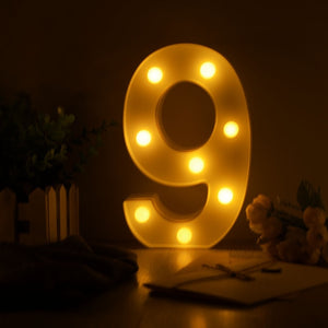 Luminous LED Letter Night Light Creative 26 English Alphabet Number Battery Lamp Romantic Wedding Party Decoration - Super Vip Store