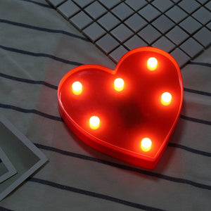Luminous LED Letter Night Light Creative 26 English Alphabet Number Battery Lamp Romantic Wedding Party Decoration - Super Vip Store